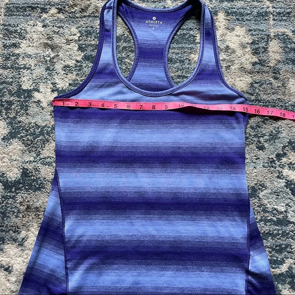 Athleta Chi Ombré blue stripe tank top small - Picture 7 of 11